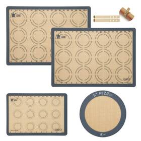 Guanci 787803342727 Silicone Baking Mat Set Of 4 Grade Food Mats Non-stick Reusable Pizza