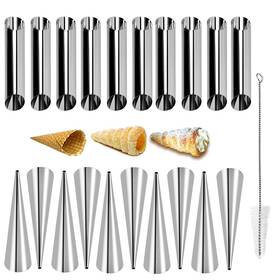Chm-1010 Guowall Cream Horn Mold Stainless Steel Ice Cone And Tubular Shaped Reusab