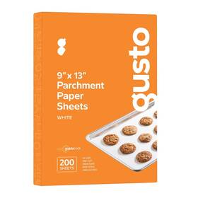 Gusto 810085791669 9 X 13 Inch - 200 Count Pre-cut Parchment Paper Baking Sheets Non-stick Unble