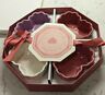 Gz20 Williams Sonoma Set Valentines Day Ceramic Scalloped Heart Ramekins Dish