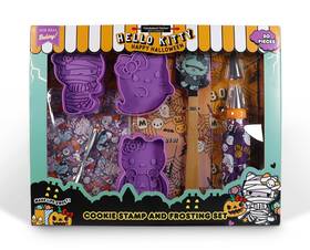Hk-hl23cp Handstand Kitchen Hello Kitty Halloween Cookie Party Set With Stamps Spatula And More -