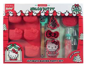 Hk-xm23ult Handstand Kitchen Hello Kitty Ultimate Holiday Baking Party Set With Cupcake Mold Cookie Cutte