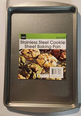 Handy Helpers 731015330607 Non-stick Stainless Steel Cookie Sheet Baking Pan