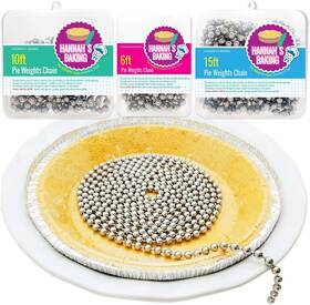 Hannah Global 445002848824 Baking Pie Crust Weights Chain- Chain Stainless Steel Long 6feet Hannah Global 445002848824 Baking Pie Crust Weights Chain- Chain Stainless Steel Long 6feet