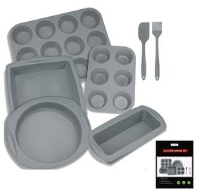 Hs2206-02 Hansanti 7in1 Silicone Bakeware Baking Set Kitchen Bake Pans Molds Tray For O