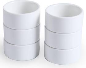 Haotop 313038844875 1oz Mini Porcelain Ramekins Set Of 6 Small Ceramics Souffle Dish 30ml White