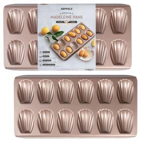 Happiels 860006945190 Non Toxic Nonstick Madeleine Pan 12 Well Set Of 2 24 Wells Stick Nont Happiels 860006945190 Non Toxic Nonstick Madeleine Pan 12 Well Set Of 2 24 Wells Stick Nont
