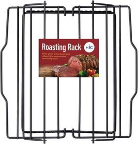 43183 Harold Imports Hic Kitchen Roasting Adjustable Baking Rack Nonstick-coated Steel Adjusts To 7