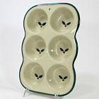 Hartstone Pottery Berries Muffin Pan Green Band Vintage
