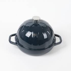 099006 Hawok Cast Iron Bread Cloche Dia. 7.8inch/20cm 0.95 Quart Sourdough Baking Pan Enameled