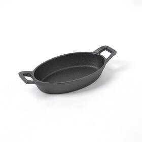 Hawok 786899988123 Cast Iron Mini Oval Serving Dish 6.1 Inchx 3.85 Inch 8oz