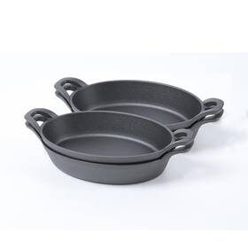 Hawok 786899988147 Cast Iron Oval Casserole Dish Au Gratin Cookware 4 Pcs