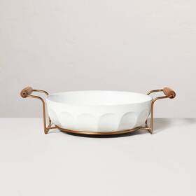 87523982 Hearth & Hand With Magnolia And Stoneware Baking Dish Oven-to-table Set 500f Cream Fluted