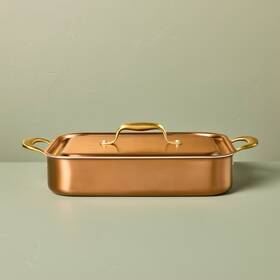 94405799 Hearth & Hand With Magnolia Roasting Pan Lid Copper - And