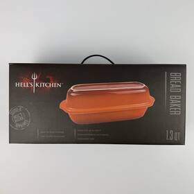 Hk-708-or Hell S Kitchen New Hells Bread Baker Artisan Gordon Ramsey 1.3 Quart Orange Stoneware
