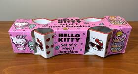 35046 Hello Kitty Heart Ramekins Set Of 2 Valentines Day Cook Love Hearts Nib Red 35046 Hello Kitty Heart Ramekins Set Of 2 Valentines Day Cook Love Hearts Nib Red