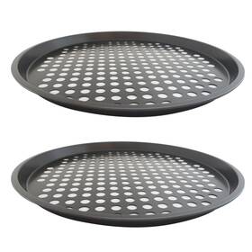 Heluok 671891421979 2 Pack Pizza Pan With Holes Tray For Oven Carbon Steel Perfora