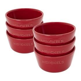 1021970 Henckels Ceramic 6-pc Round Ramekin Set - Cherry Red
