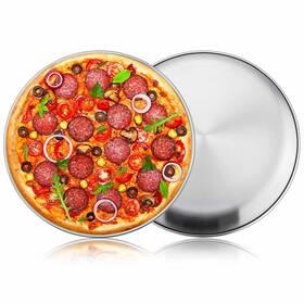 Hguk010 Herogo 12 Inch Stainless Steel Round Pizza Pan Plates Set Of 2 Large Healthy Hguk010 Herogo 12 Inch Stainless Steel Round Pizza Pan Plates Set Of 2 Large Healthy