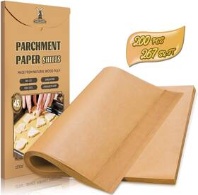 Bpz1216 Hiware 200 Pcs Unbleached Parchment Paper Baking Sheets 12 X 16