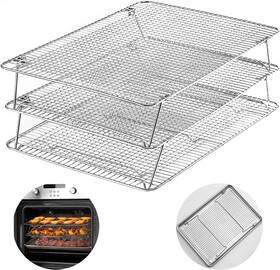 Cr-3tier Hiware Stainless Steel Stackable Cooling Rack For Baking 3 Tier 12 Inch X 16.5 Oven