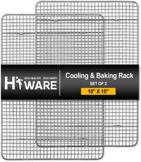 Cr1015 Hiware 2-pack Cooling Racks For Baking - 10 Inch X 15 Stainless Steel Wire Cookie