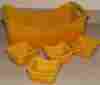 Ho16 Rachael Ray Bubble Brown Sunflower Yellow 4 Quart Baker Casserole Dish Ramekins Ho16 Rachael Ray Bubble Brown Sunflower Yellow 4 Quart Baker Casserole Dish Ramekins