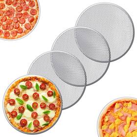 677581 Hofurme 4 Pcs 12 Inch Round Pizza Screen Aluminum Alloy Mesh For Oven