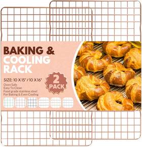 Hohom 313025143110 2 Pcs Cooling Racks For Cooking And Baking 15x10 Inches Stainless Steel