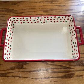 Holiday Time 679418047732 Snowflake 9 Inch X 13 Casserole Dish Stoneware Serve