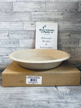 4175 Home And Garden Party Stoneware Dish / Pie Pan 9 Inch Diameter