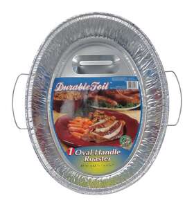 6392112 Home Plus 12.75 X 17.37 Inch Durable Foil Oval Roaster Pan - Silver- Pack 6392112 Home Plus 12.75 X 17.37 Inch Durable Foil Oval Roaster Pan - Silver- Pack