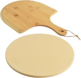152ps10r0522 Homedge Pizza Stone Set Heavy Duty Round Cordierite Baking 10 Beige