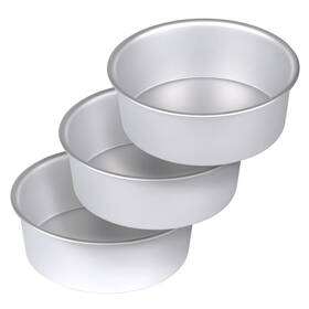 Homemall 973994822870 8 Inch Aluminum Round Cake Pan 3-piece Set Baking Pans La