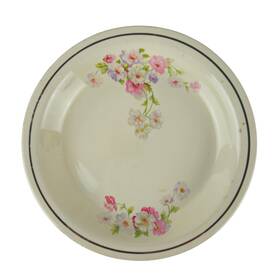 Vr-128 Homer Laughlin Fluffy Rose Pie Plate Virginia Kitchen Kraft 9.75 Inch