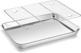 Homikit 313056939966 Baking Sheet With Wire Rack 10 X 8 Inch Stainless Steel Cookie Sheets F