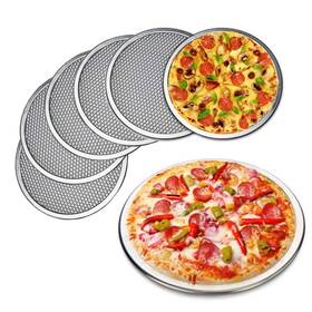 Honimered 016539156105 6 Packs Aluminum Alloy Pizza Pan With Holes 12-inch Commercial Grade Baking Honimered 016539156105 6 Packs Aluminum Alloy Pizza Pan With Holes 12-inch Commercial Grade Baking