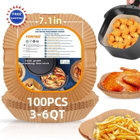 Zsy299 Honyao Air Fryer Parchment Liners 7.1 Inch Square Disposable Compatible With Ninja Zsy299 Honyao Air Fryer Parchment Liners 7.1 Inch Square Disposable Compatible With Ninja
