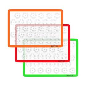 Hotpop 010725600072 Silicone Baking Mats 0.75mm Non-stick Macaron 3 Half Sheets