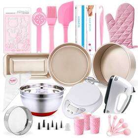 Upc0689722770066 Hotterpower Complete Cake Baking Set Bakeware Sheets Tools Kit For Beginner Adults Kitchen
