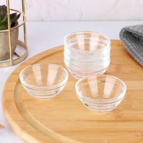 V160802w7zku2ts Housoutil 6 Pcs Prep Bowls Small Glass Sundae Cups Bozai Cake Clear Dessert