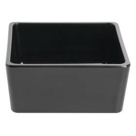 Pan1 Hubert 191538005725 Food Pan1/6 Size Black Melamine Modular Pan - 6 Inch L X W 3 H
