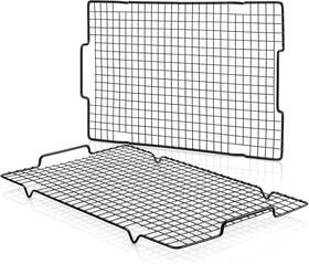 Ph0613 Hulisen Cooling Rack 2 Pack - 16 Inch X 10 Nonstick Baking Packs Black