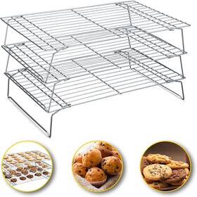 Hunnycook 705353454738 10 16 Inch Cooling Racks 3 Stackable Tall Baking Stainless Steel Wire Hunnycook 705353454738 10 16 Inch Cooling Racks 3 Stackable Tall Baking Stainless Steel Wire