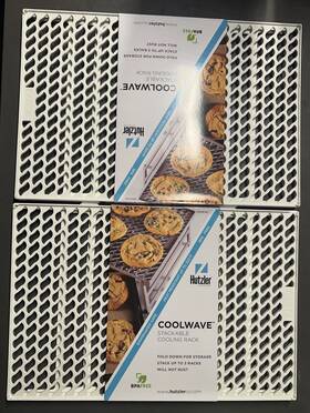 3657-3rd Hutzler Bake Cooling Rack Cool Wave Stackable Foldable Heat Resistant 2pack 3657-3rd Hutzler Bake Cooling Rack Cool Wave Stackable Foldable Heat Resistant 2pack