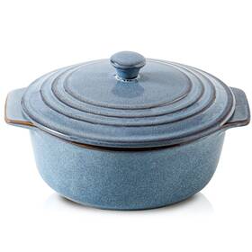 Ykg-3 Hvh Ceramic Casserole Dish With Lid Oven Safe 2 Quart Round Casseroles Set