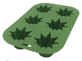 Icup 674449007489 Stonerware Green Silicone Marijuana Leaf Baking Pan 6 Pc Goodies Non Stick New