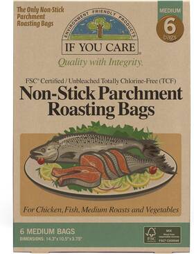 J25073if If You Care 90187 Non-stick Parchment Roasting Bags Medium Natural
