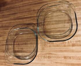12588 Ikea F Ljsam 2 Quart Clear Glass Square Casseroles Baking Dishes 9 X9