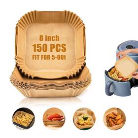Ircpen 783296215050 150pcs Air Fryer Liners Non Stick Parchment Food Grade Square Round Rectangle